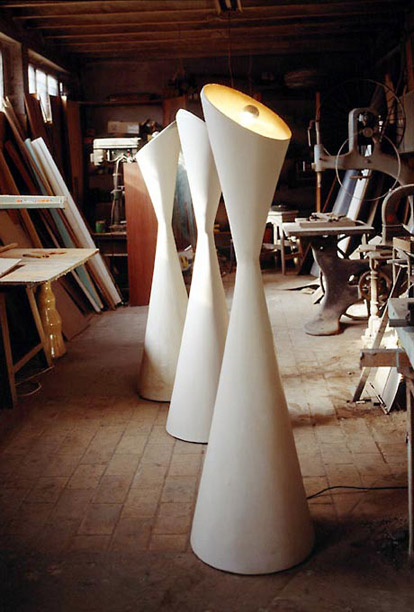 Lith lampen in het atelier van Jean Meirlaen