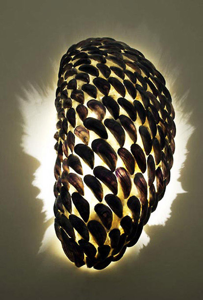 Moules lamp in een bolvorm